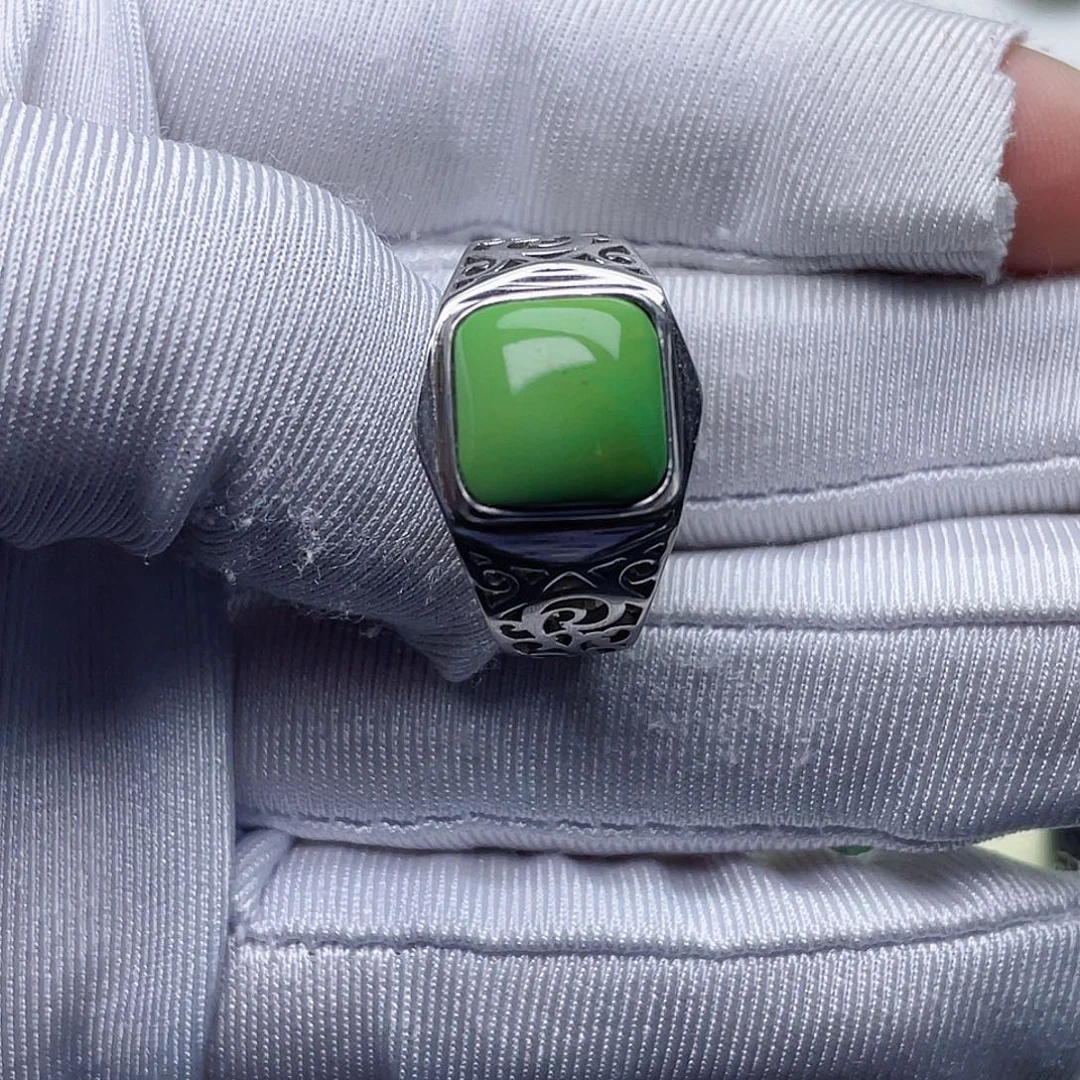 绿松石银S925镶嵌绿松石