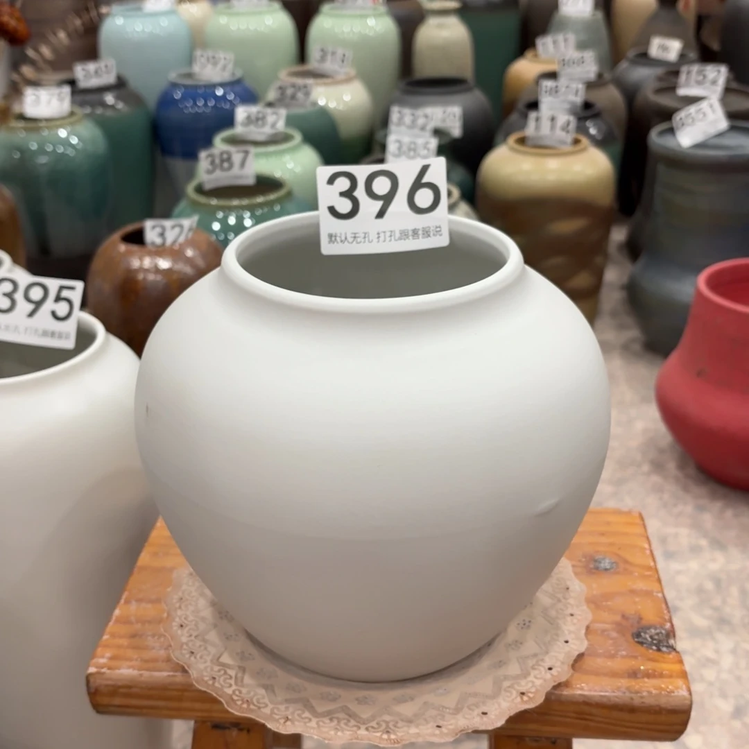 摆件瑕疵396 景徳镇陶瓷花瓶高18口11