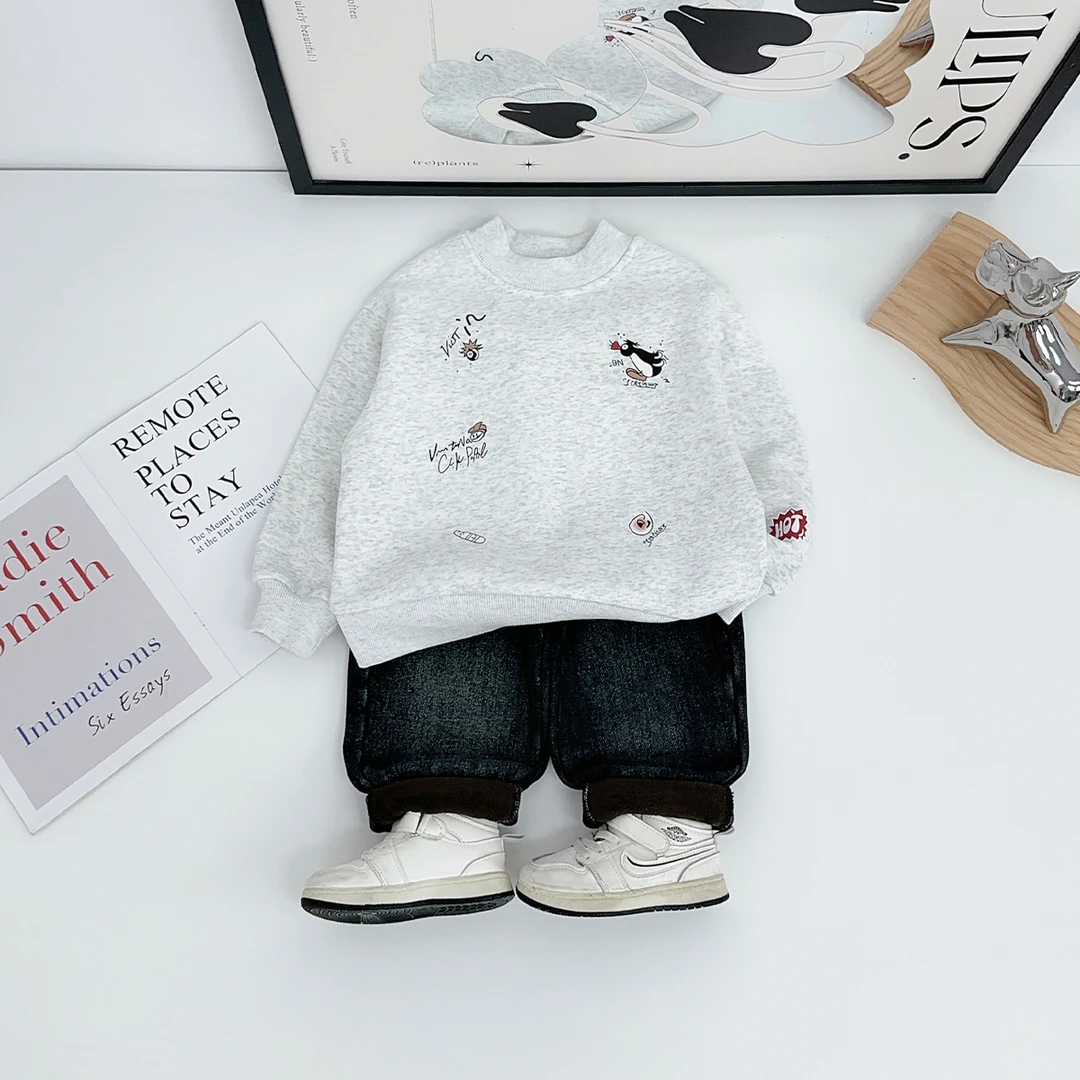 儿童卫衣加绒2025新款秋冬男童上衣韩版洋气潮WGZ423悠悠童话童装