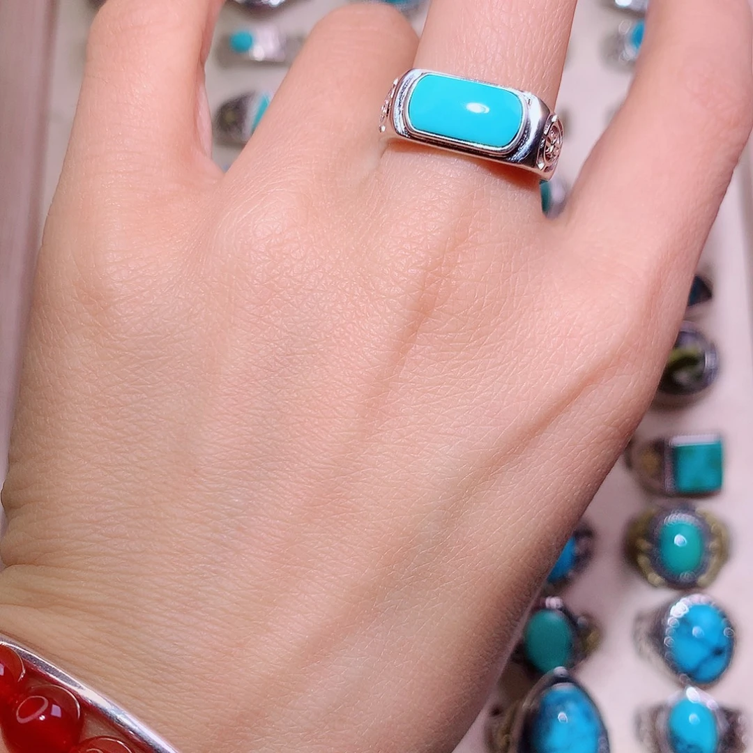 绿松石银S925镶嵌颈饰