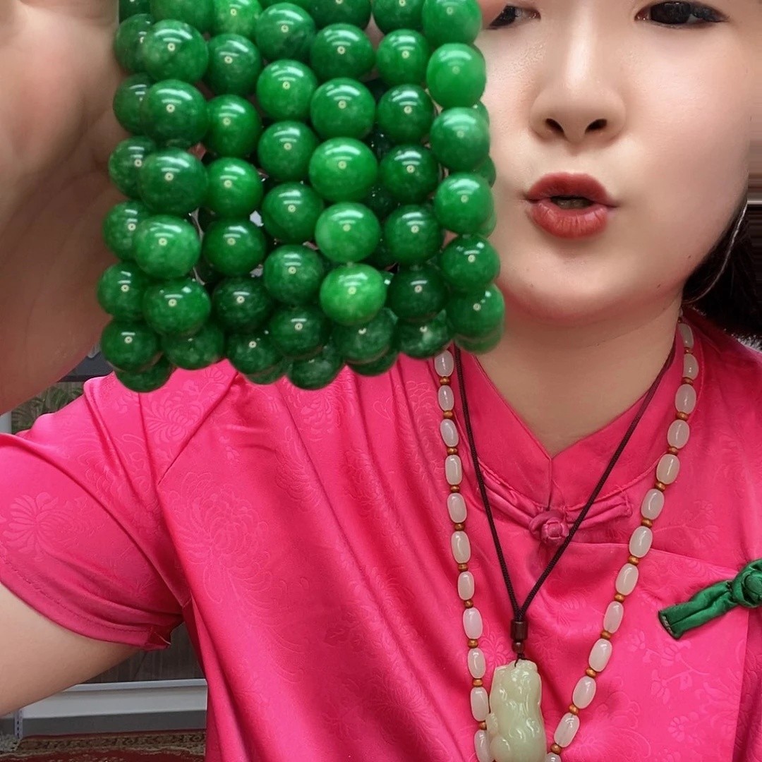 未镶嵌蛇纹石玉手链