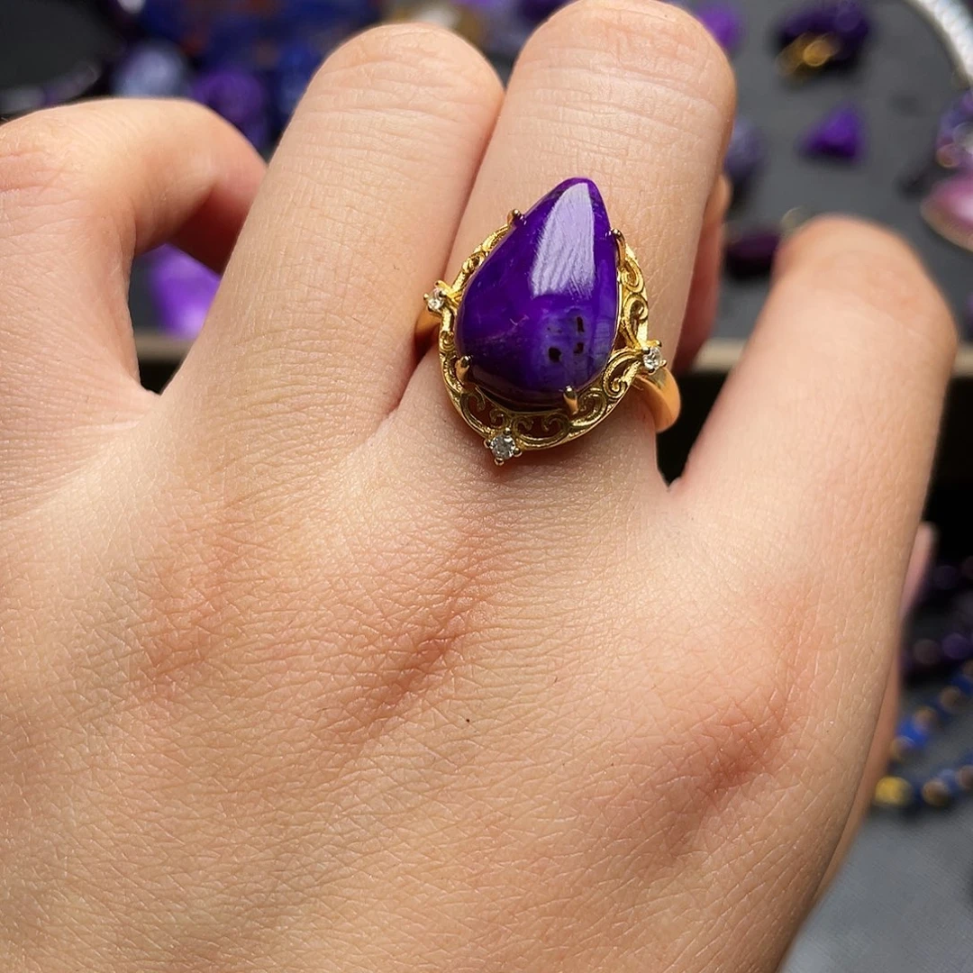 苏纪石（舒俱来）戒指银S925镶嵌