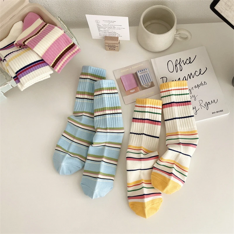 【直播临时链接200-230】四季新款棉袜韩版时尚百搭经典女士棉袜