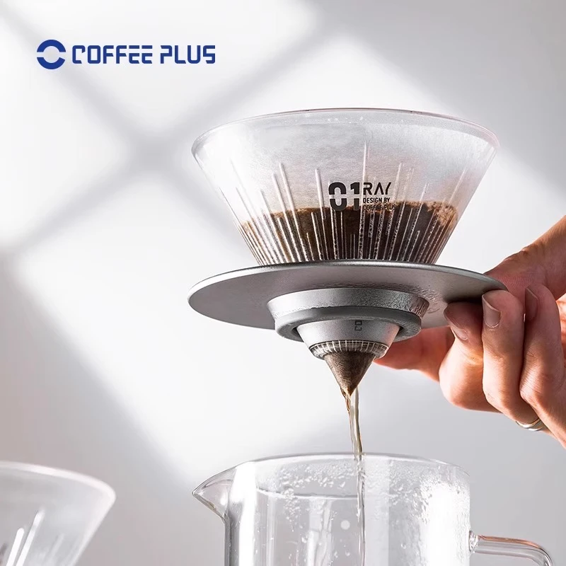 COFFEEPLUS神奇滤纸手冲咖啡V60滤杯玻璃家用Ray星影手冲咖啡滤杯