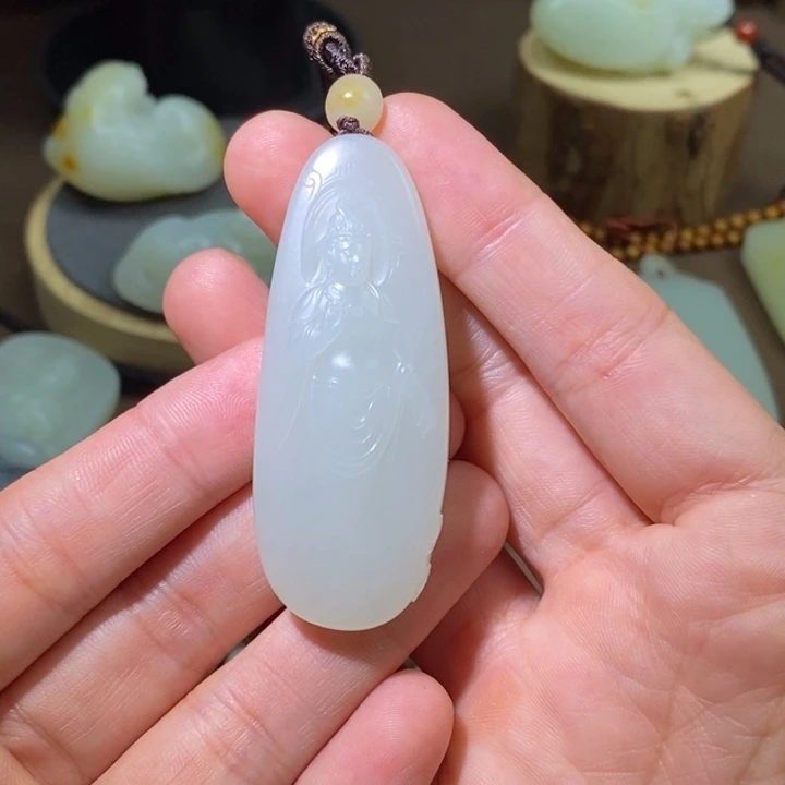 和田玉未镶嵌吊坠(不含链)