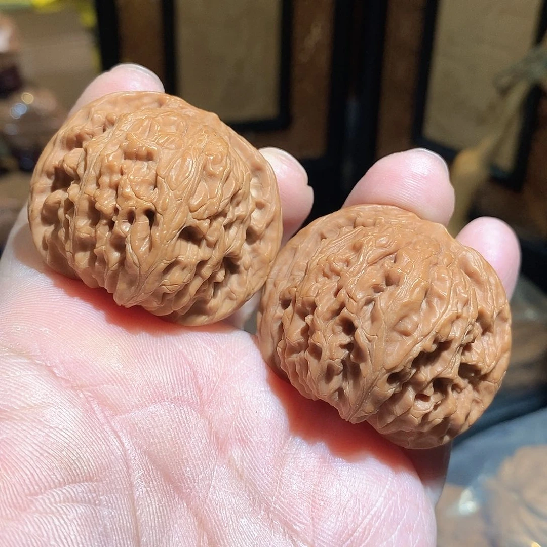 文玩核桃把件43磨盘全品