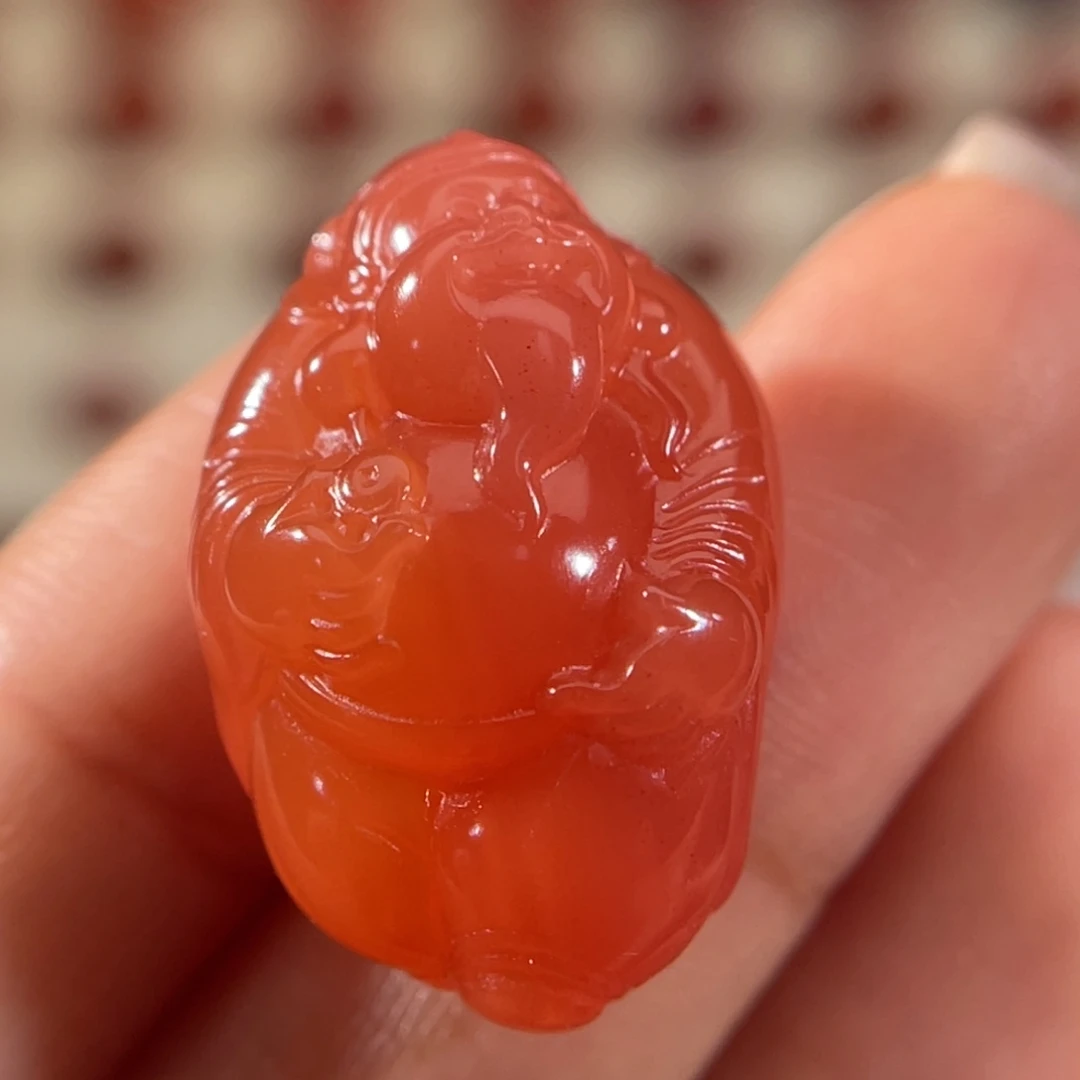 南红玛瑙未镶嵌财神 17.3x26mm
