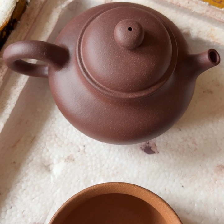 紫砂茶壶原矿紫泥容天300cc