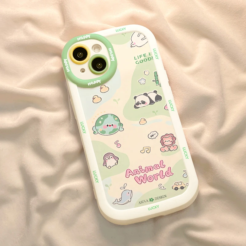 【苹果/华为/荣耀/OPPO/vivo小米】动物春天磨砂泡芙防摔手机壳