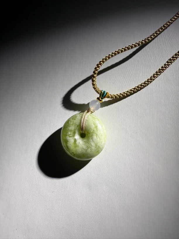 岫玉翠玉平安扣8851