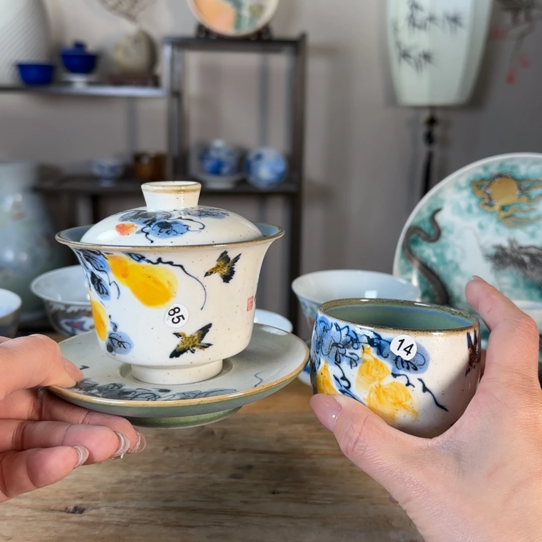 杯?**?景德镇陶瓷柴烧多人