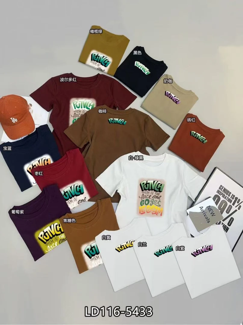 新款圆领显白洋气百搭上衣5433