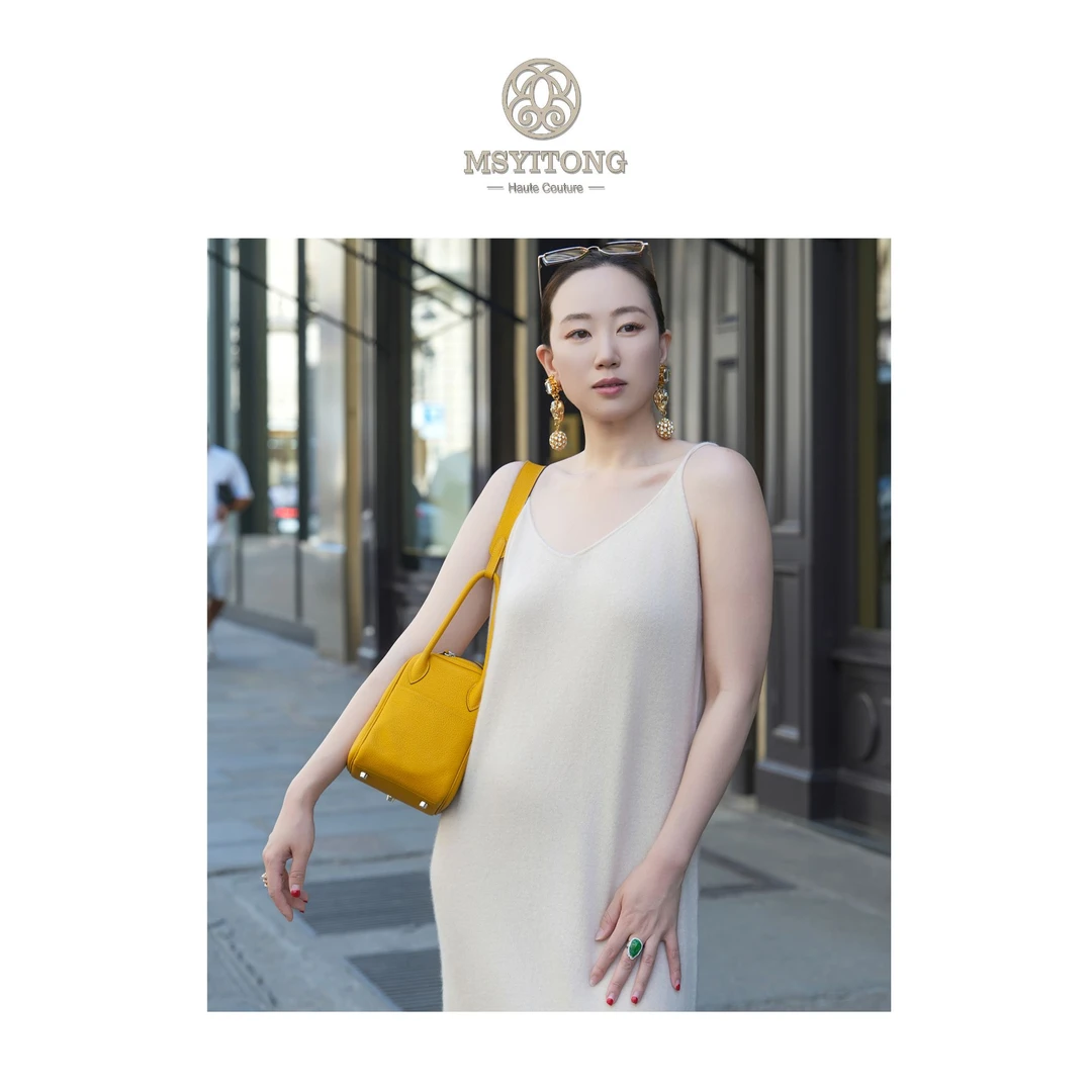 【MSYITONG甄选】细带咩咩绒净版吊带针织时尚百搭连衣裙