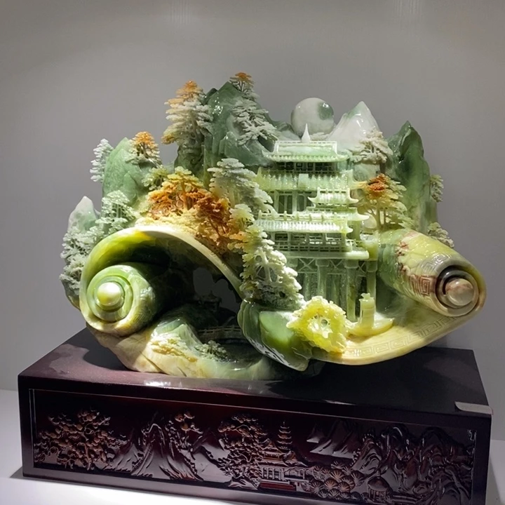 未镶嵌蛇纹石玉（覆膜）珠宝奇石