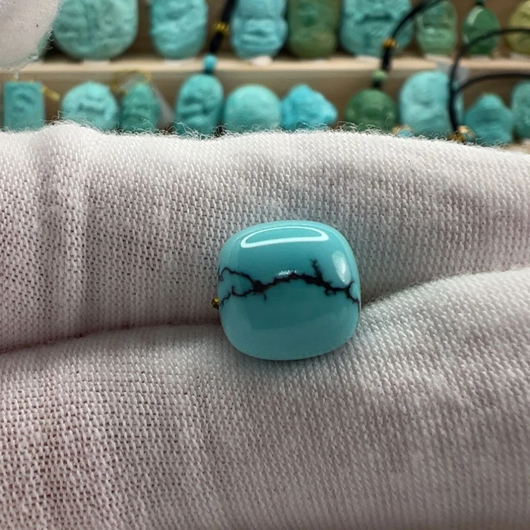 未镶嵌绿松石老型珠10.3x10.1mm