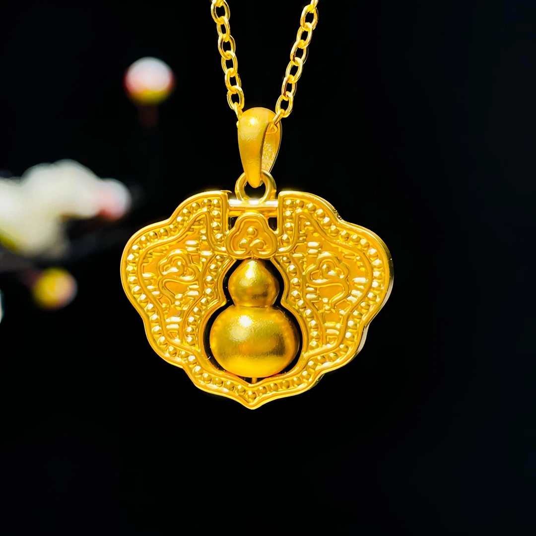 足金999 如意葫芦时尚吊坠 DZ022
