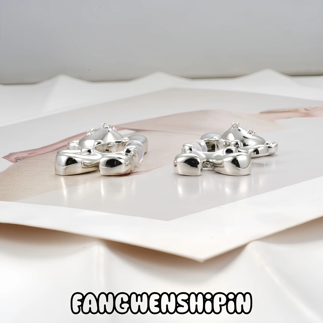 铜合金锆石耳饰 【镀K金】【925银针】耳环4932