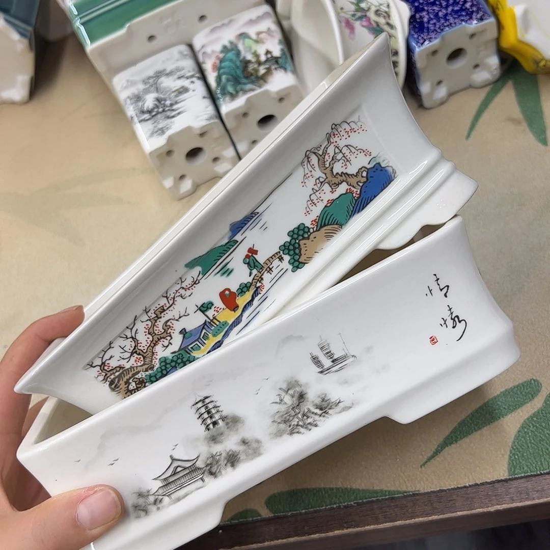 紫砂花盆600号瑕疵2个20/13/6.5cn