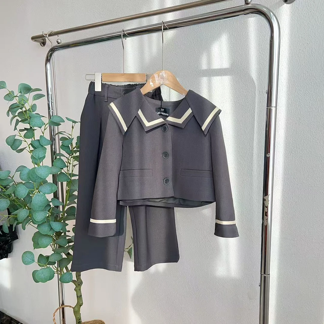 6126屴星空灰小香风套装