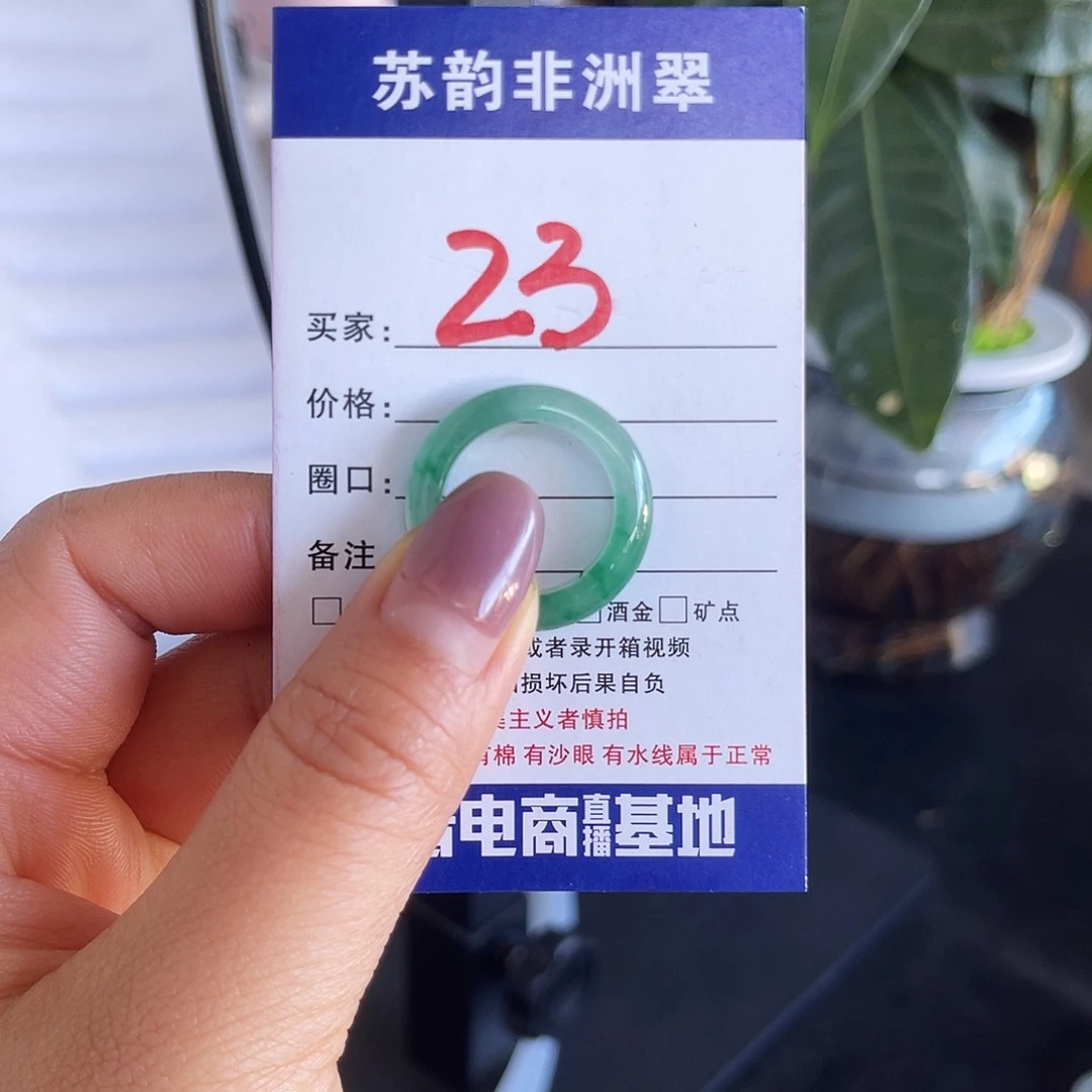 石英质玉（非洲翠）未镶嵌戒圈