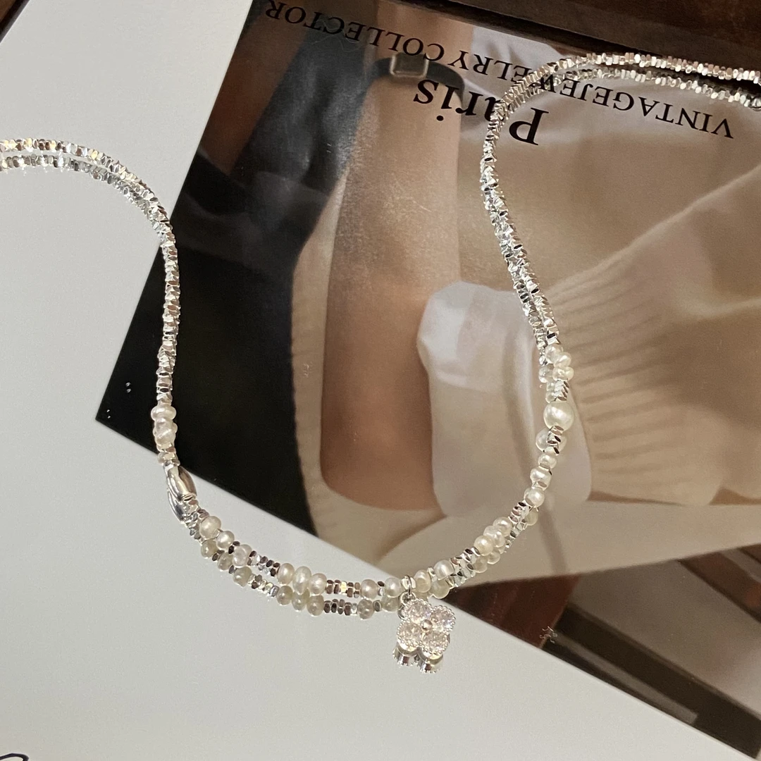 （T）淡水珍珠 四叶花珠珠 百搭项链多样性发其一X8546