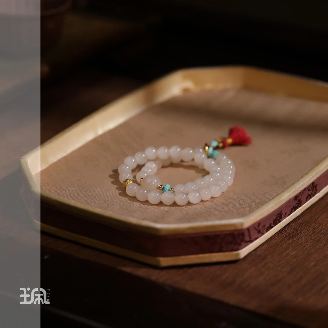 雪璎|和田玉*手串*18K金镶嵌LYC25011811多样性发其一