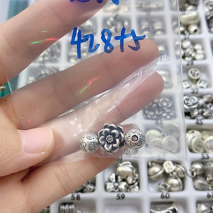 珐琅足银风铃子银饰-美好