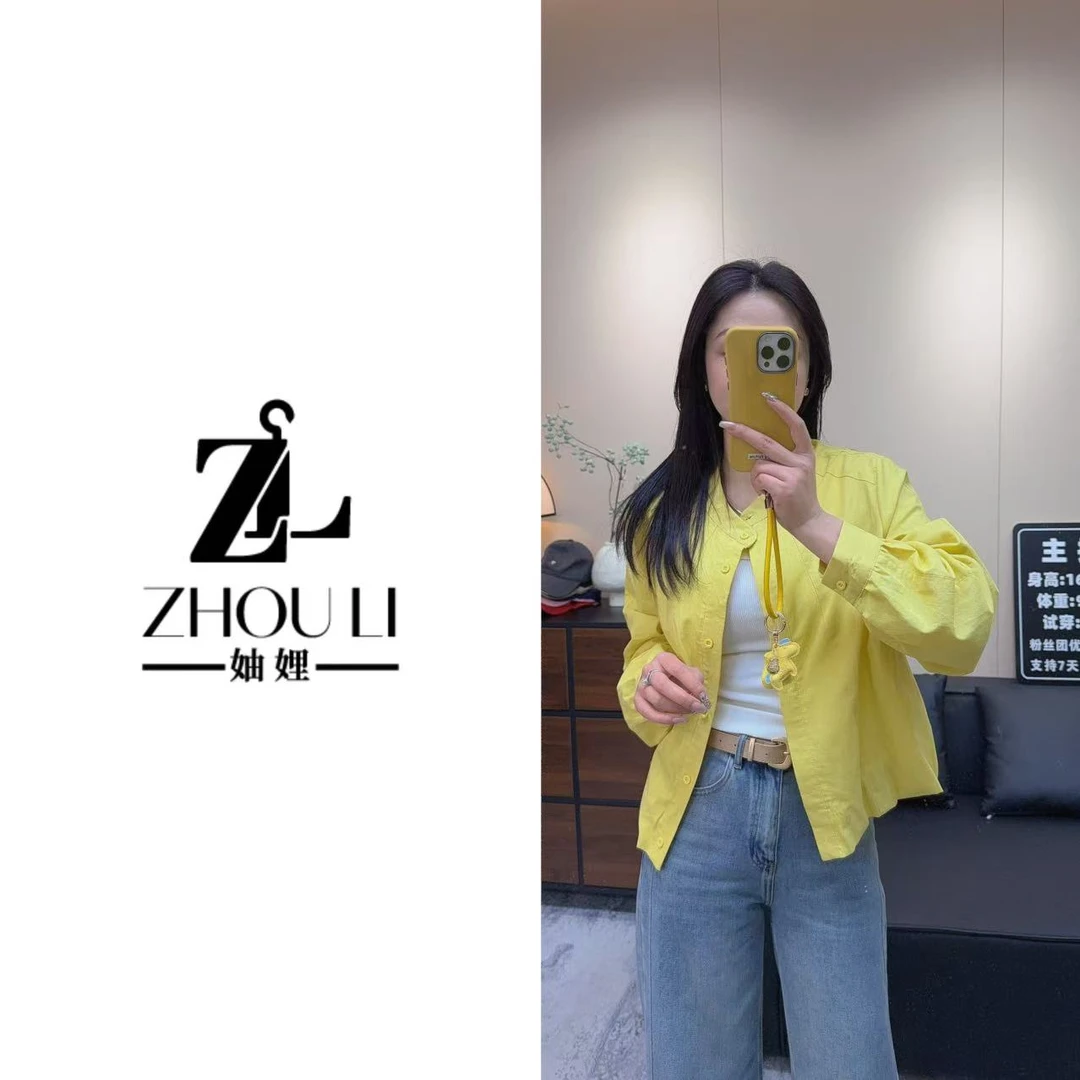 妯娌甄选【限定黄！】春季新款韩系显白简约单排扣休闲百搭棉麻外套