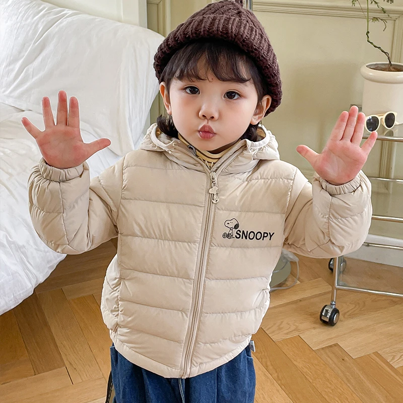 史努比儿童羽绒服中小童轻薄款宝宝冬季XD661