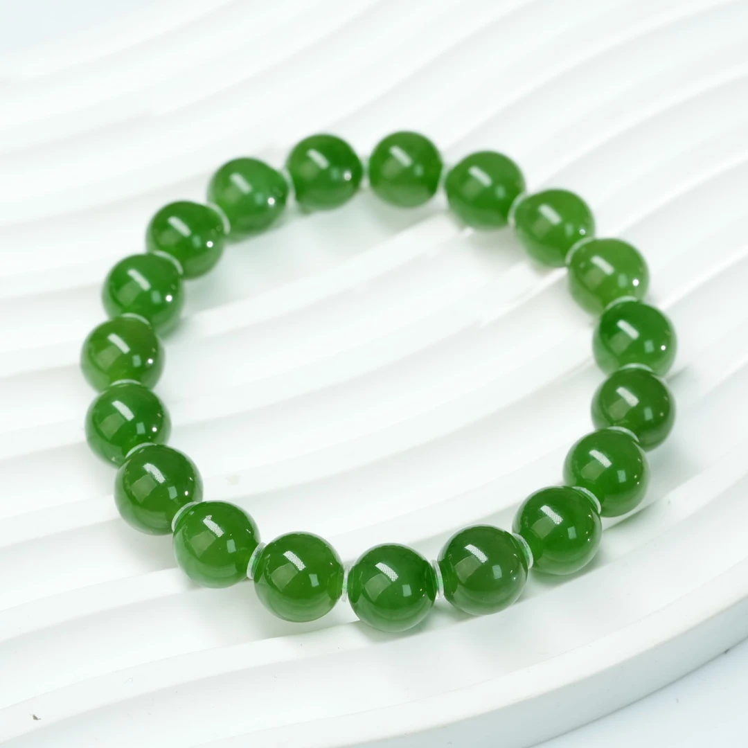 【小北好物】和田玉单圈圆珠手串约9mm【多样性发一件】2QH55X241