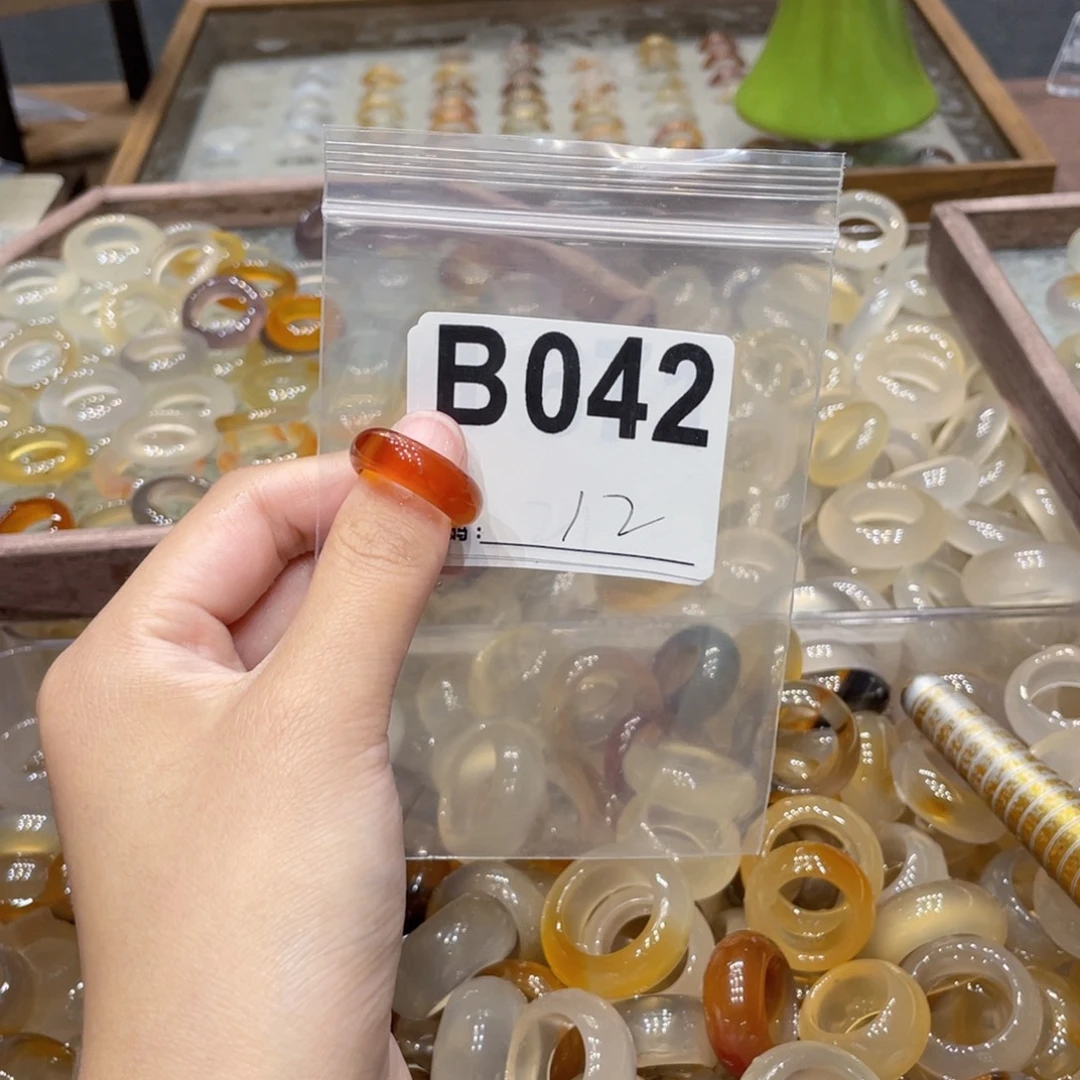 玛瑙/玉髓未镶嵌戒指042