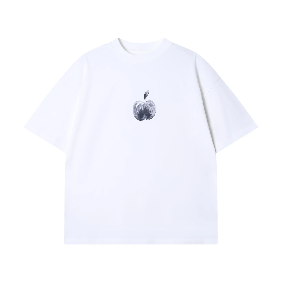 夏季高级感新款美式印花简约圆领短袖T恤痞帅百搭宽松潮流上衣