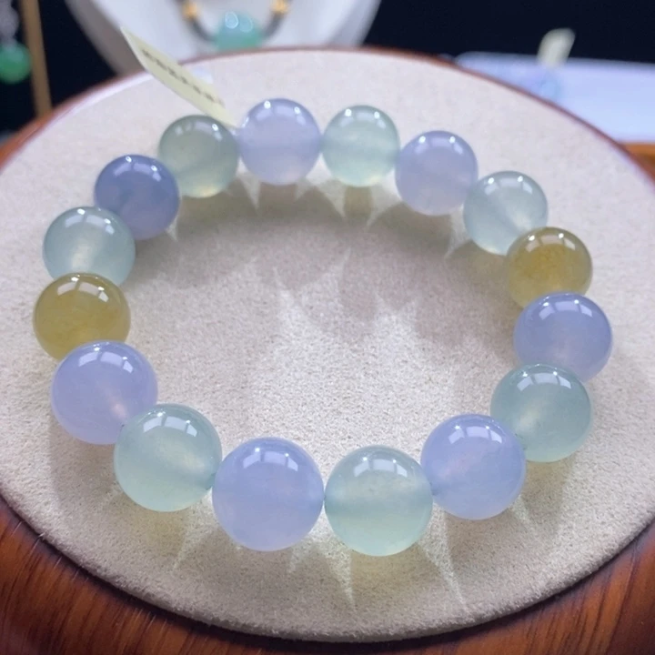 翡翠未镶嵌颈饰翡翠糖果色系手串