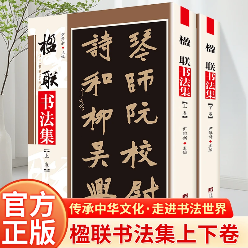 楹联书法铜版彩印上下2卷名家书法田英章对联对子书法字帖作品