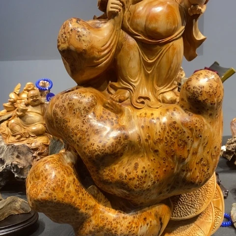 柏木（崖柏）渴**鱼崖柏根雕