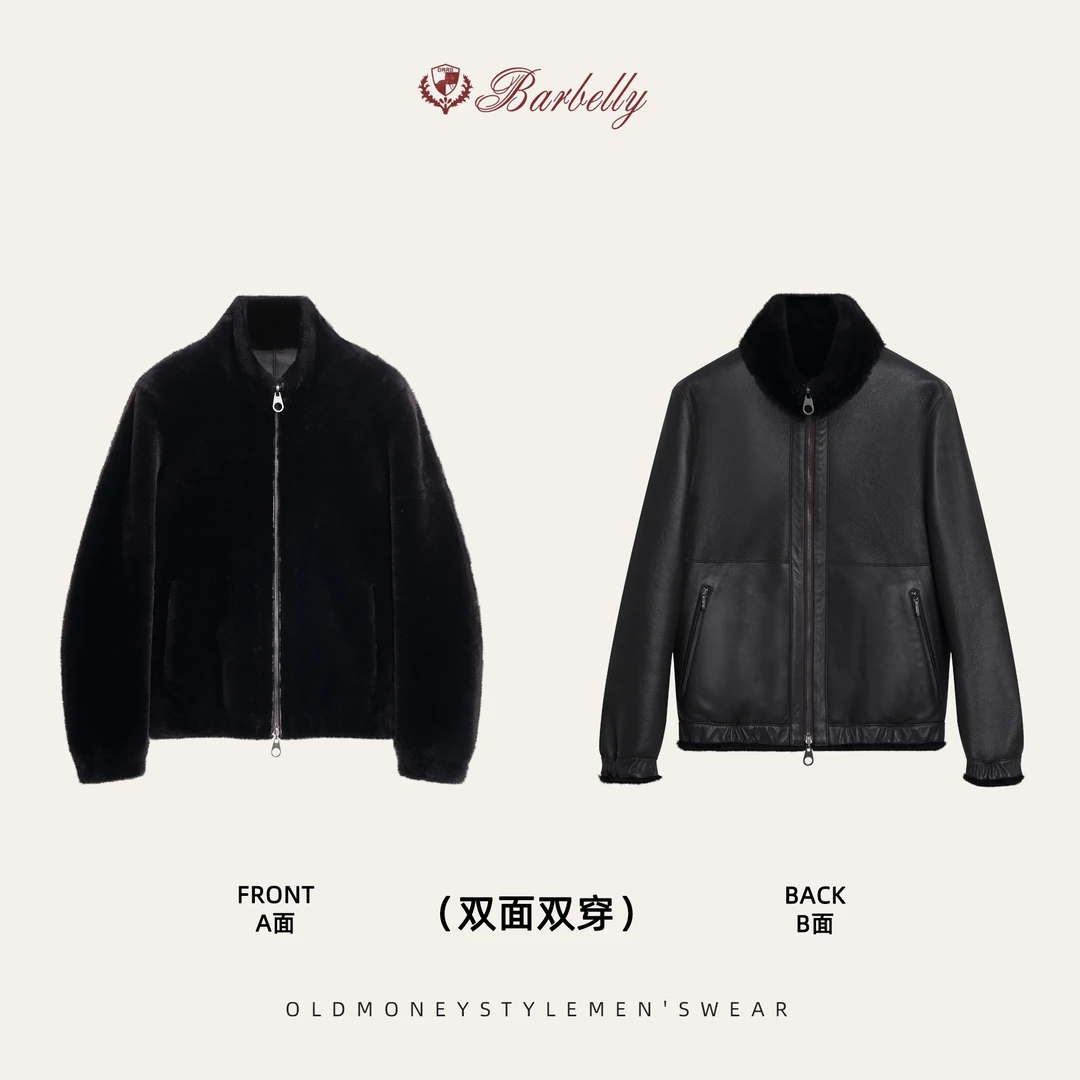 意卡伦萨「Lacon」西班牙进口双面穿拉贡皮毛一体皮衣SN80505