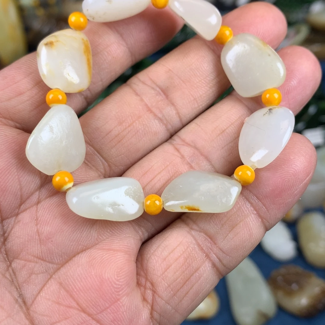 和田玉未镶嵌手链