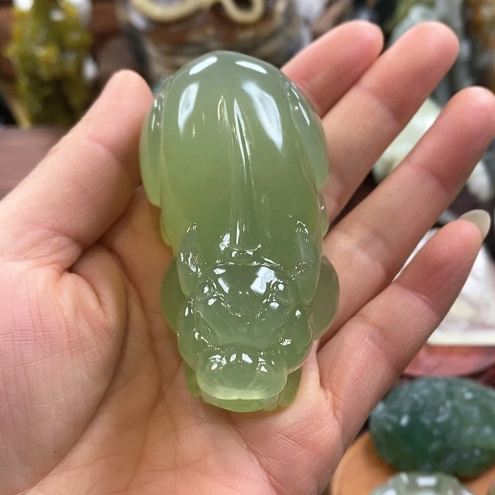 蛇纹石玉未镶嵌手把