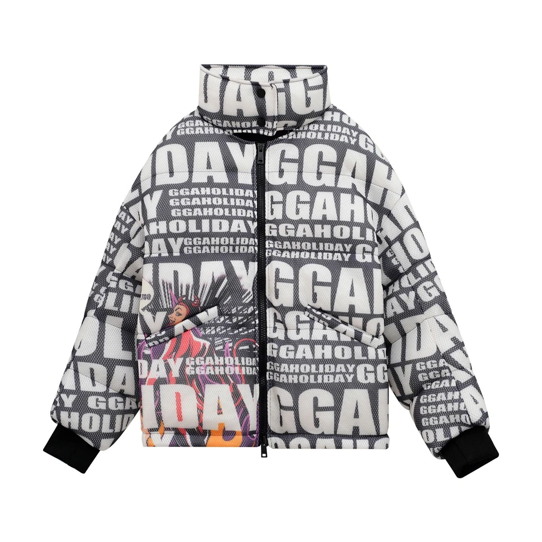 GG原创设计秋冬时尚宽松休闲百搭显瘦潮流保暖棉服外套-154295