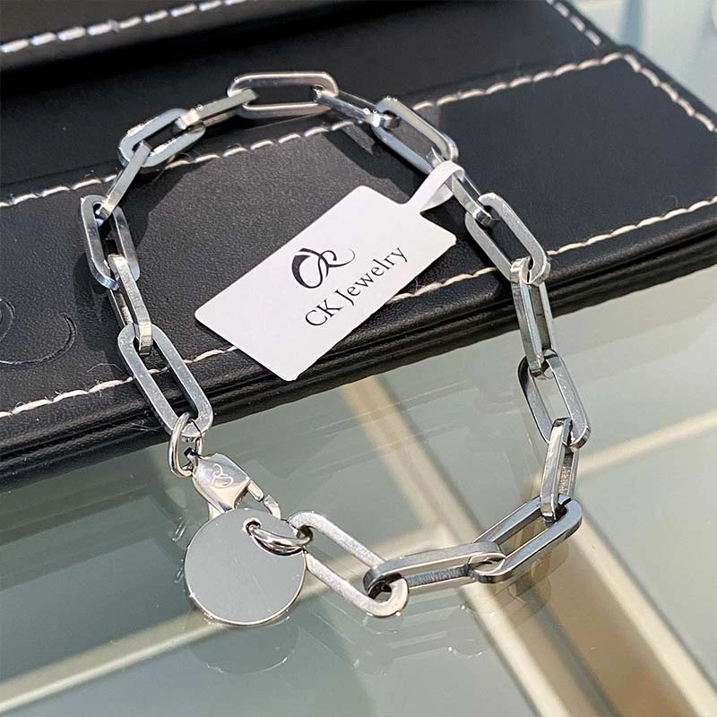 钛钢手链 银色 嘻哈ins手链 B1147