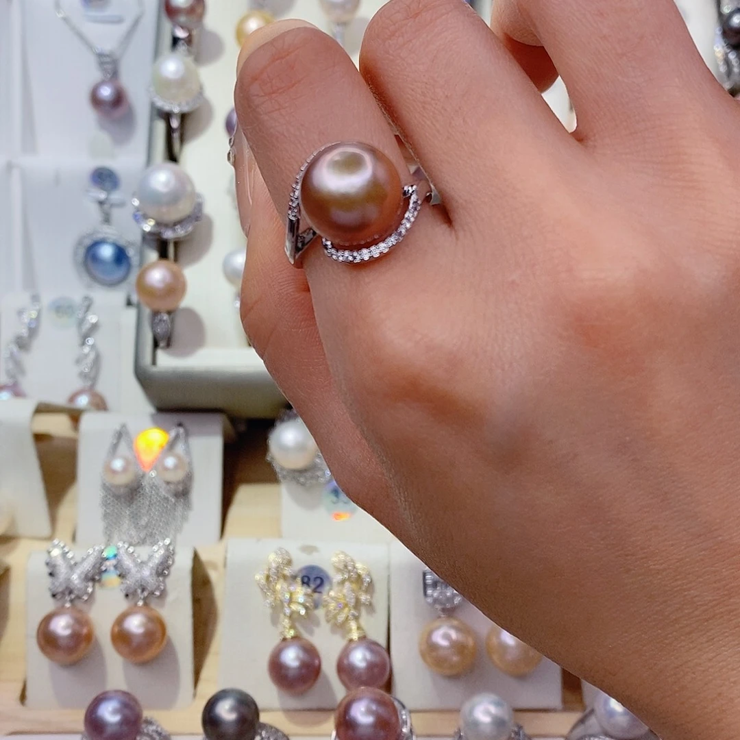 未镶嵌戒指淡水珍珠