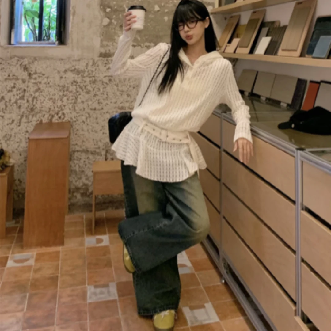 【Huanghuang-Studio】“镂空蕾丝荷叶边边裙”春夏长袖