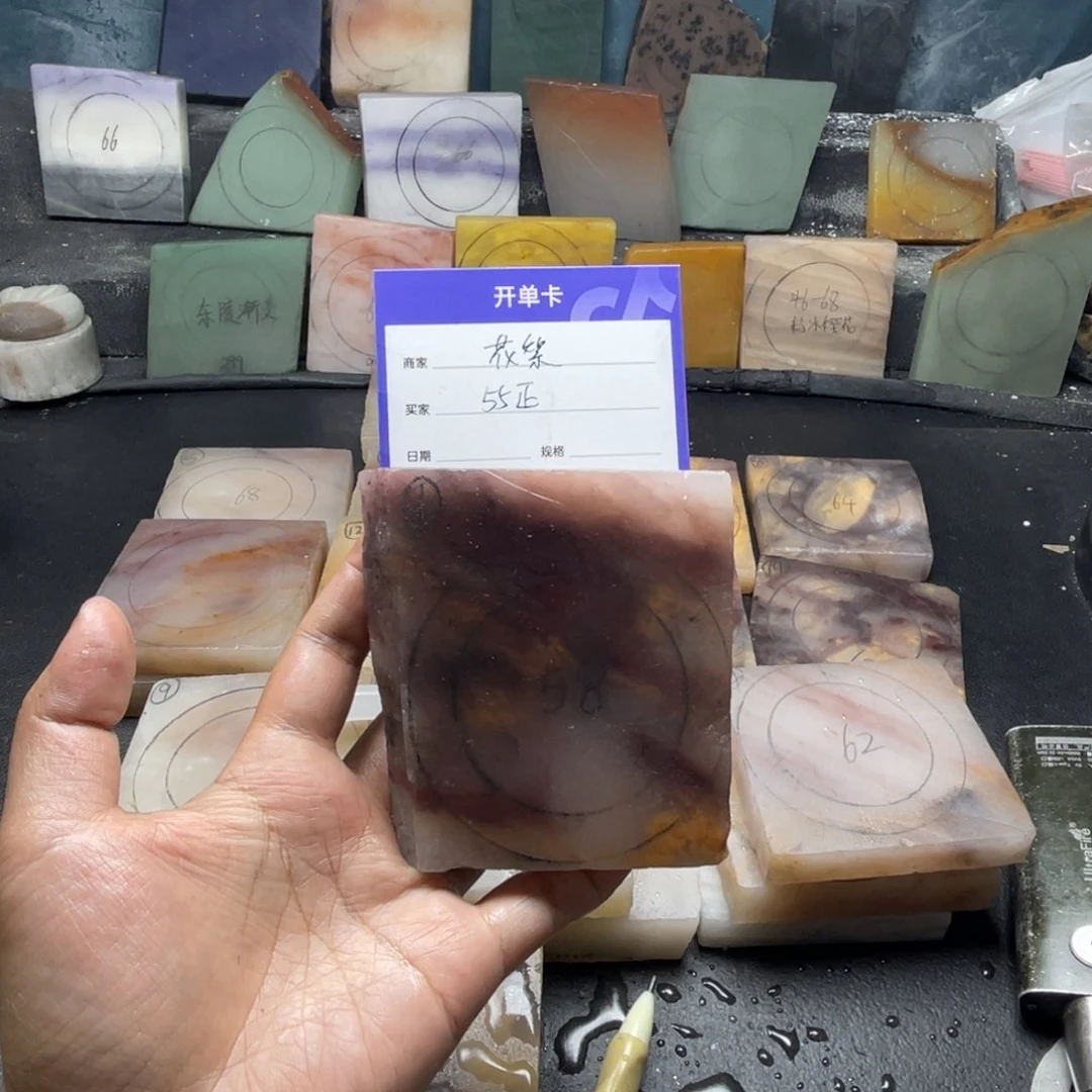 花***絮石英质玉（金丝玉）未镶嵌手镯定制手镯