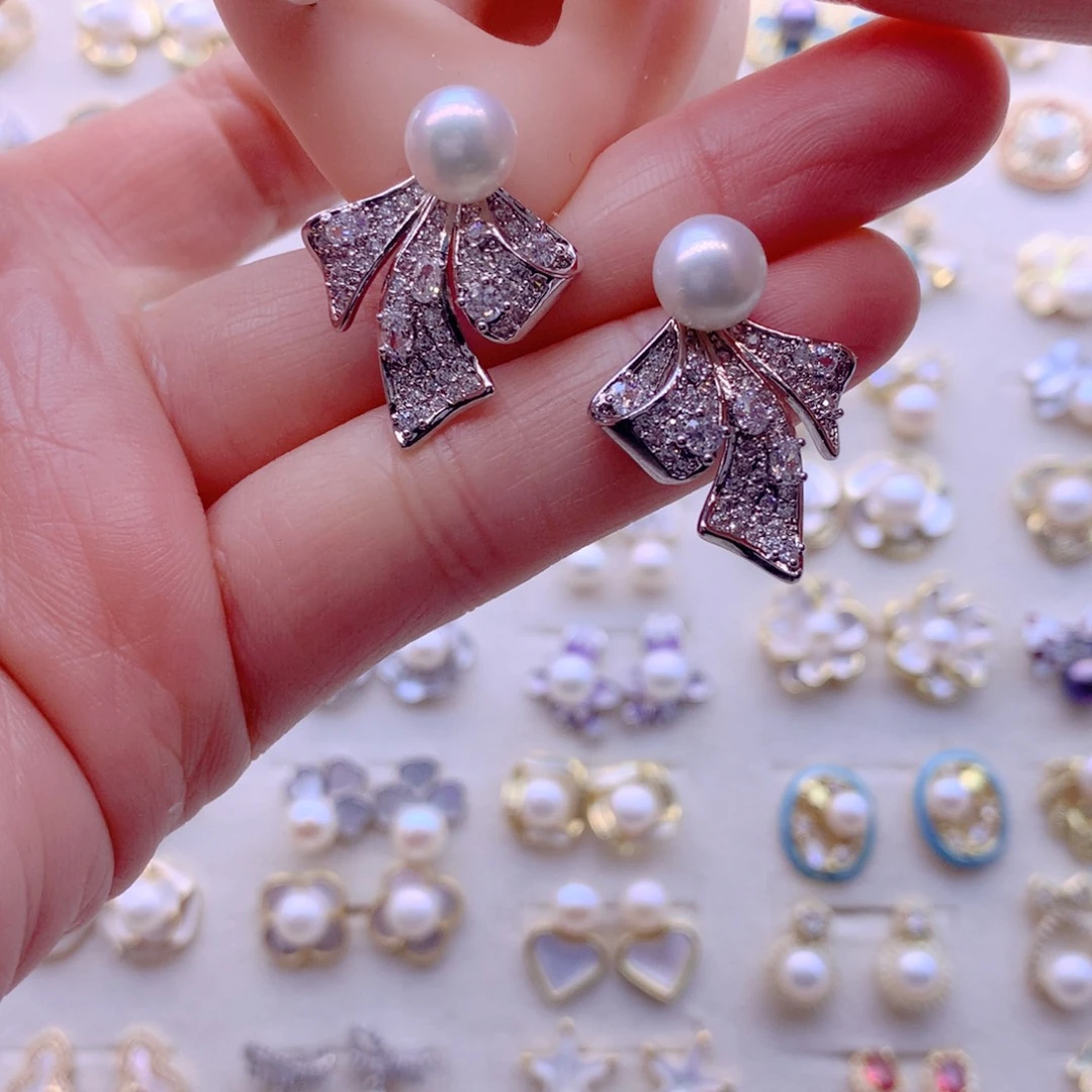 耳饰合金淡水珍珠