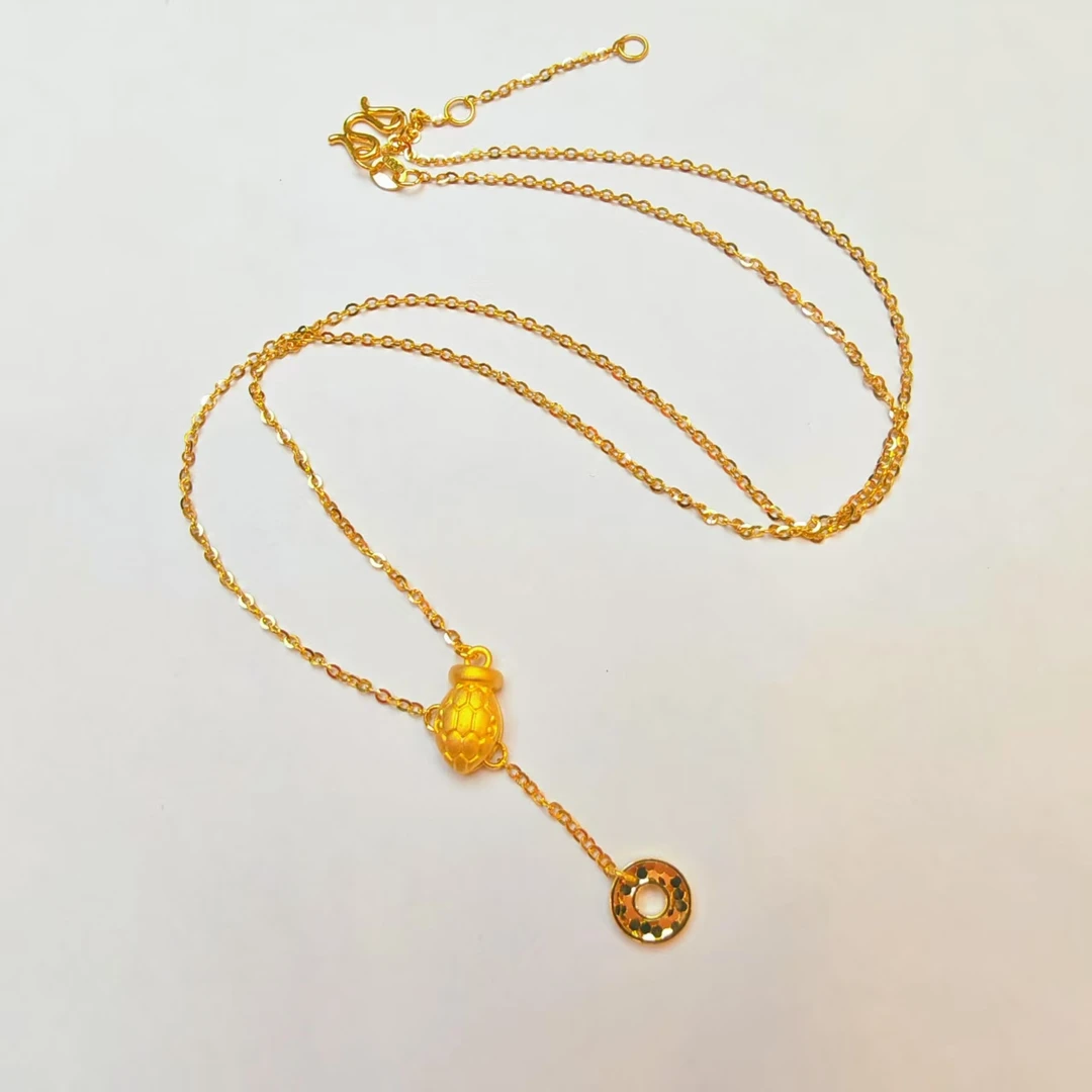 81#足金999 黄金蛇头套链