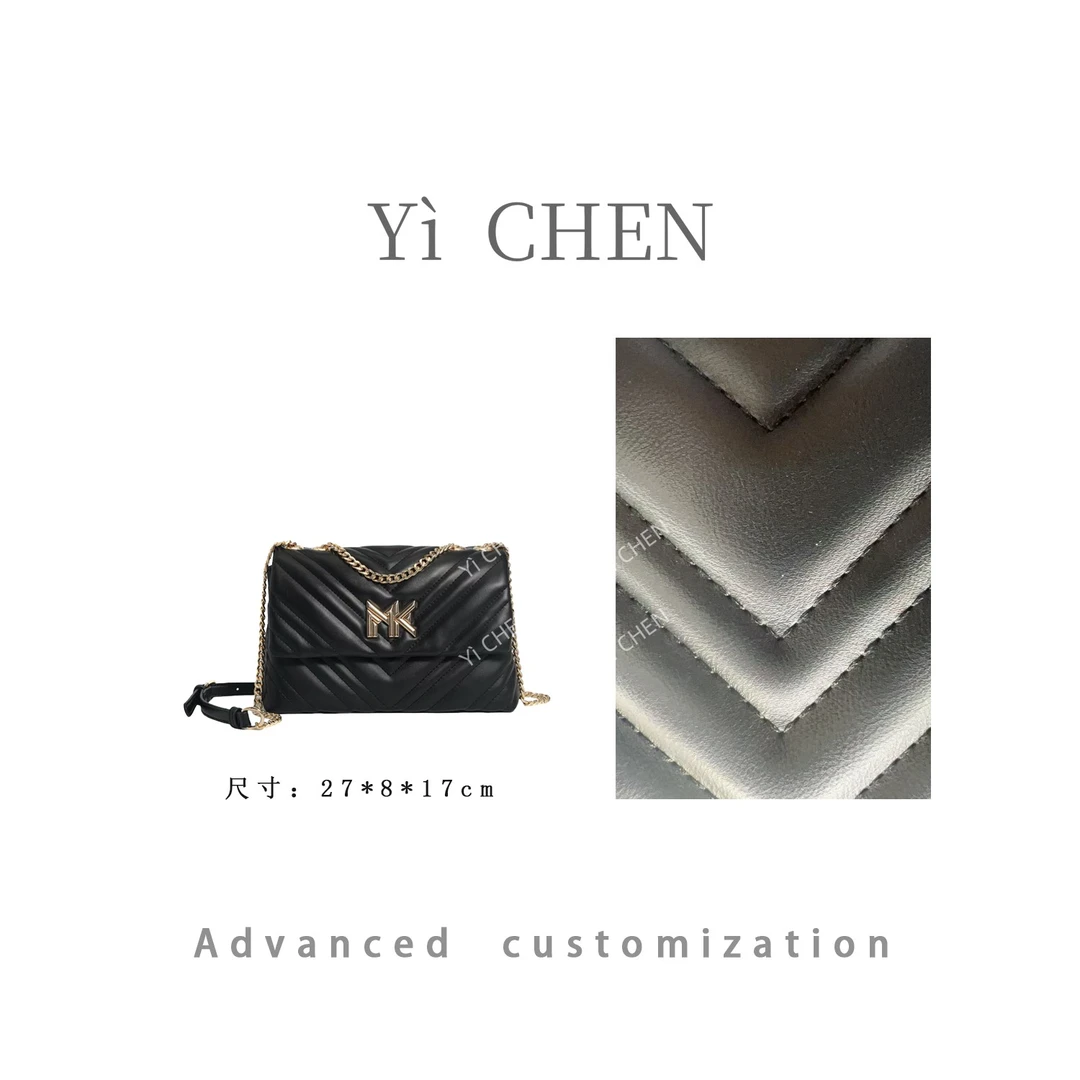 【Yì CHEN】FES-6021-黑色简约时尚女士新款轻奢单肩斜跨包