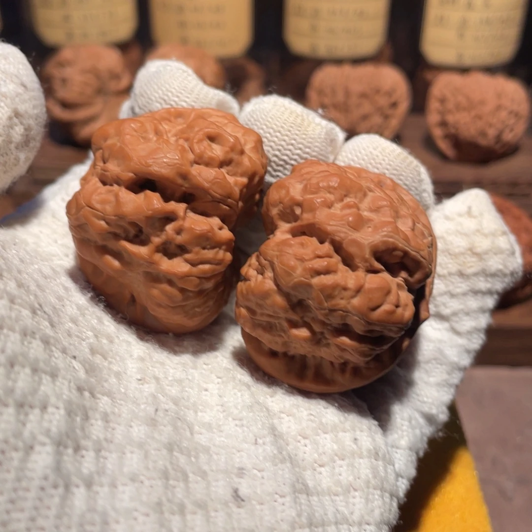 文玩核桃把件42肌肉蛙饼