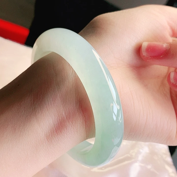 翡翠未镶嵌手镯缅甸天然a货翡翠手镯132号