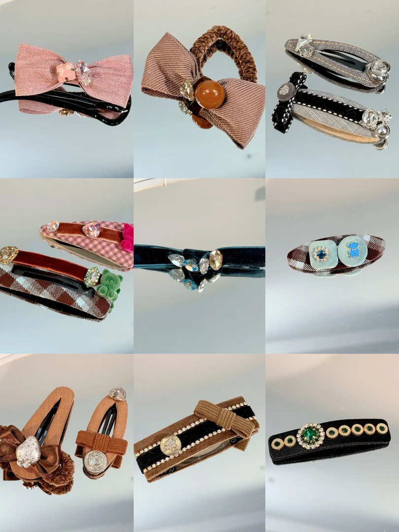 可爱复古风法式发夹简约风女韩版森系边夹发卡日韩