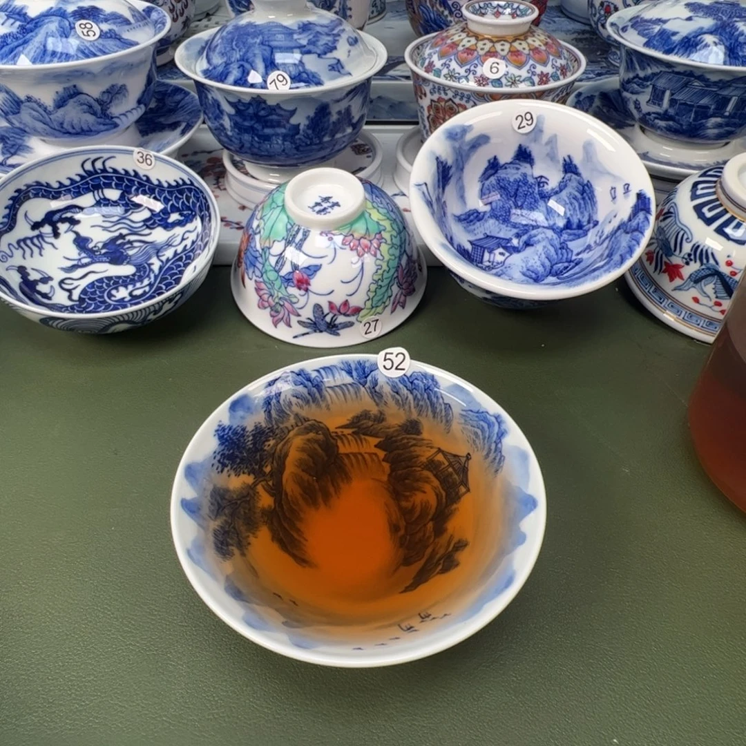 陶瓷景德镇纯手工纯手绘茶具木木52